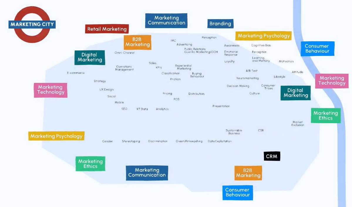 A map which looks like the London Tube Map but has